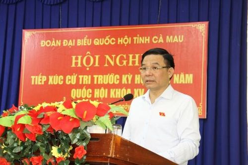 Đại biểu Quốc hội Lê Mạnh Hùng tiếp xúc cử tri TP Cà Mau