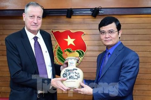 Bí thư thứ nhất T.Ư Đoàn Bùi Quang Huy tiếp Đại sứ đặc mệnh toàn quyền Israel