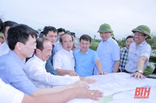 Giải quyết khó khăn, vướng mắc thực hiện các công trình, dự án nằm ngoài tuyến đê biển huyện Hoằng Hóa