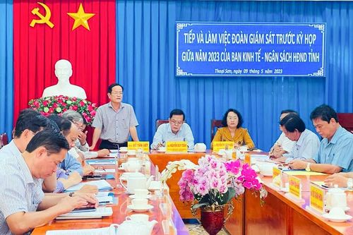 Ban Kinh tế - Ngân sách HĐND tỉnh An Giang thực hiện giám sát trước kỳ họp giữa năm 2023 tại huyện Thoại Sơn