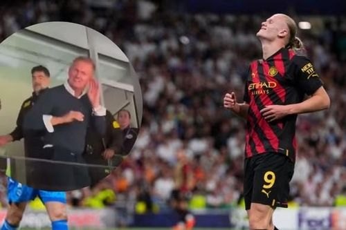 Cha Haaland gây hấn fan Real, bị trục xuất khỏi khu VIP sân Bernabeu