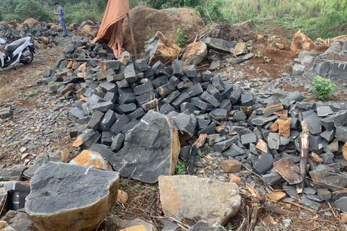 Gia Lai: Phát hiện bãi khai thác đá trái phép