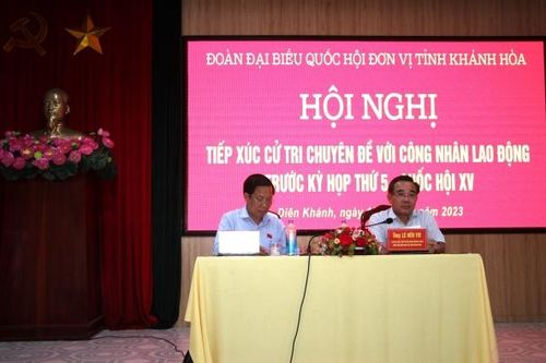 Đại biểu Quốc hội tỉnh Khánh Hòa tiếp xúc cử tri đoàn viên, người lao động tại huyện Diên Khánh
