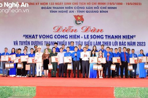 Nghệ An và Quảng Bình tuyên dương 31 thanh thiếu nhi tiêu biểu làm theo lời Bác năm 2023
