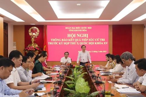 Thông báo kết quả tiếp xúc cử tri trước kỳ họp thứ 5, Quốc hội khóa XV