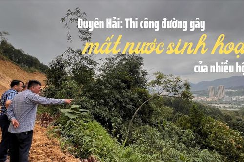 Duyên Hải: Thi công đường gây mất nước sinh hoạt của nhiều hộ dân
