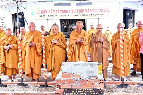 TP.HCM: Lễ đặt đá trùng tu tịnh xá Ngọc Phước (xã Đa Phước, H.Bình Chánh)