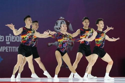 Aerobic giành trọn bộ Huy chương Vàng SEA Games 32