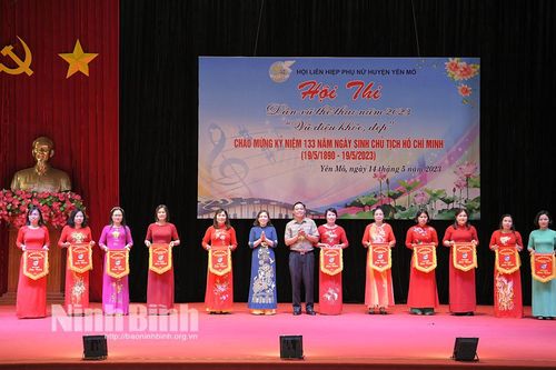 Hội thi Dân vũ thể thao phụ nữ huyện Yên Mô