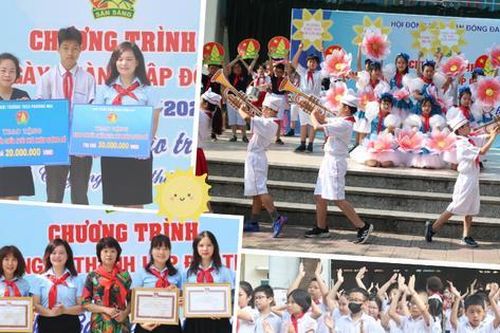 Những 'Dũng sĩ nghìn việc tốt' Tiểu học Nam Thành Công nhận thưởng nhân ngày đặc biệt