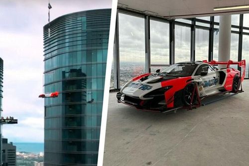 Đại gia cho McLaren Senna GTR gần 47 tỷ 'bay' lên penthouse tầng 57