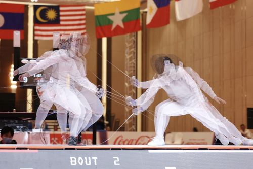 SEA Games 32: Những hình ảnh thi đấu của các vận động viên đấu kiếm