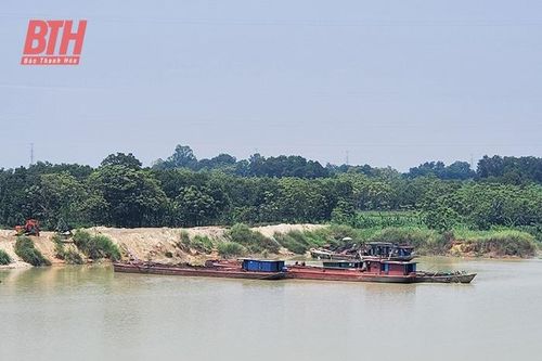 Thiệu Hóa: Kiên quyết xử lý hành vi vi phạm trong khai thác cát, sỏi