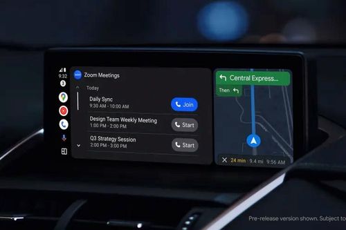 Người dùng Android Auto sẽ có thể họp trực tuyến qua Zoom, Teams, Webex ngay trên ô tô