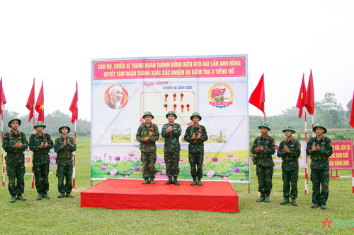 Chiến sĩ mới Trung đoàn 165 tự tin kiểm tra '3 tiếng nổ'