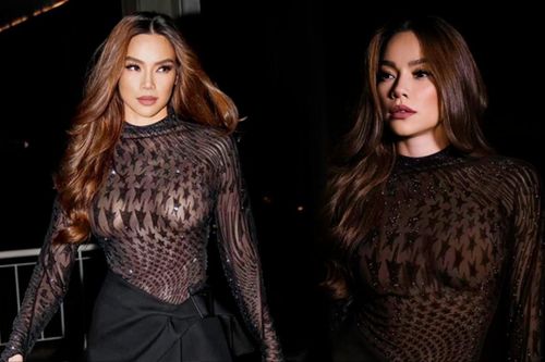 Đỏ mặt với bộ cánh mỏng tang như 'lá lúa', lộ cả cặp tuyết lê ngồn ngộn của Hồ Ngọc Hà