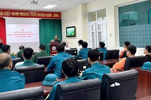 Nhiệt điện Thái Bình thành lập Trung đội tự vệ súng máy phòng không 12,7mm