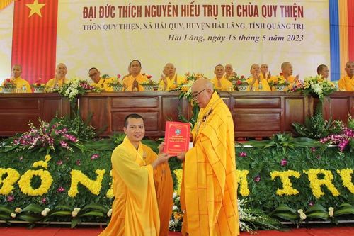 Quảng Trị: Bổ nhiệm Đại đức Thích Nguyên Hiếu trụ trì chùa Quy Thiện