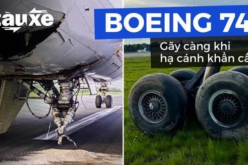 Máy bay Boeing 747 gãy càng khi hạ cánh khẩn
