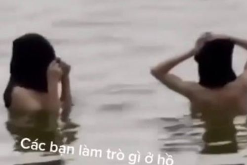 Xác minh clip 2 cô gái 'tắm tiên' ở Hồ Gươm
