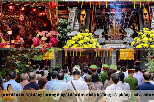 Người dân Hà Nội dâng hương ở ngôi đền duy nhất tại Việt Nam thờ Hỏa Thần
