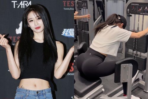 Ji Yeon (T-ara) tập vòng 3 với mức tạ hơn 80 kg