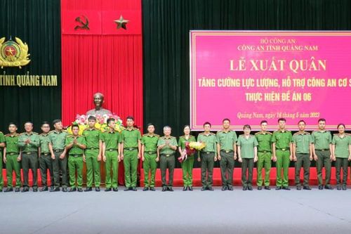Công an tỉnh Quảng Nam tăng cường lực lượng hỗ trợ Công an cơ sở thực hiện Đề án 06