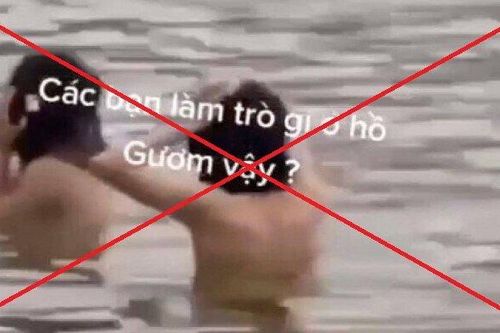 Hai cô gái khỏa thân tắm ở Hồ Gươm có thể là sản phẩm cắt ghép