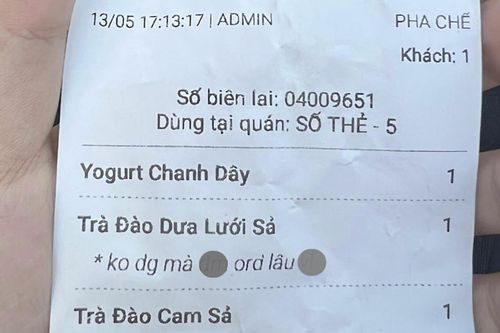Nhân viên viết lời chửi thề khách lên hóa đơn, chủ quán cafe ở TP.HCM lên tiếng