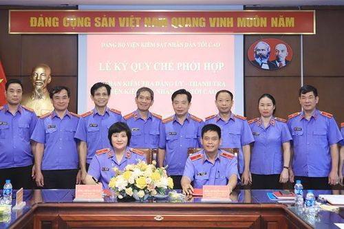 Ký Quy chế phối hợp giữa Ủy ban Kiểm tra Đảng ủy VKSND tối cao và Thanh tra VKSND tối cao