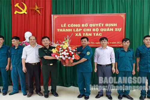 Văn Lãng phát triển chi bộ quân sự rộng khắp