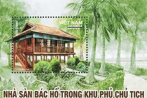 Phát hành bộ tem 'Nhà sàn Bác Hồ trong khu Phủ Chủ tịch'
