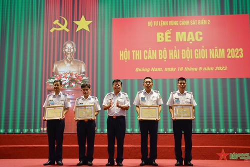 Vùng Cảnh sát biển 2 bế mạc Hội thi cán bộ hải đội giỏi năm 2023