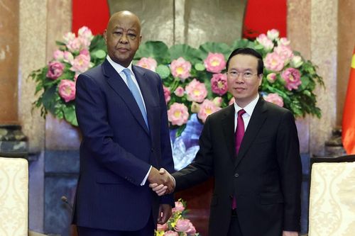 Chủ tịch nước Võ Văn Thưởng tiếp Đoàn đại biểu Đảng Cách mạng Tanzania