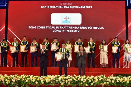 UDIC: Đươc vinh danh TOP 10 Nhà thầu xây dựng năm 2023