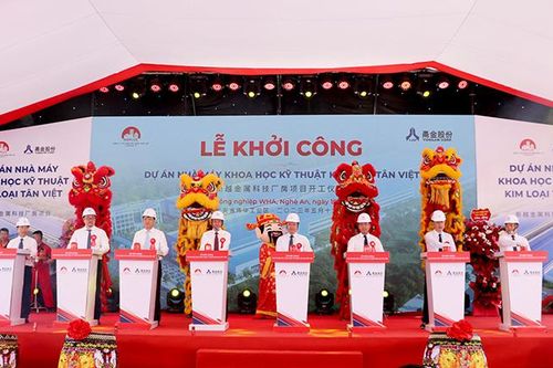Khởi công xây dựng Nhà máy kim loại Tân Việt 125 triệu USD tại Nghệ An