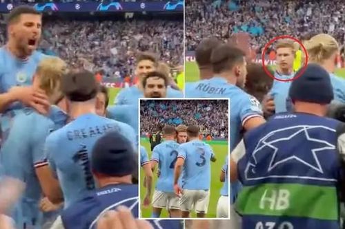 De Bruyne gây lo lắng vì 'ủ rũ' giữa màn ăn mừng của Man City