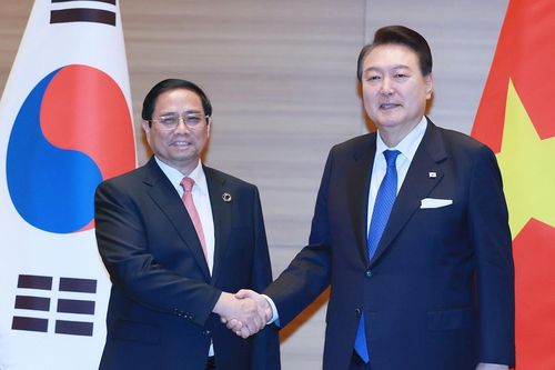 Thủ tướng Phạm Minh Chính hội kiến Tổng thống Hàn Quốc Yoon Suk Yeol