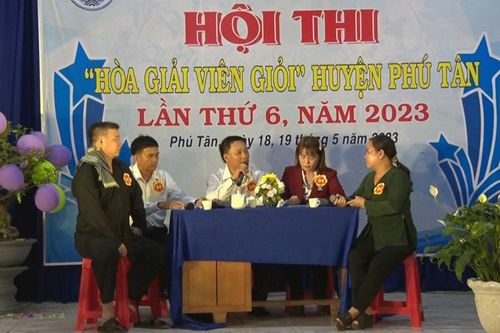 Thị trấn Phú Mỹ đoạt giải nhất Hội thi 'Hòa giải viên giỏi' huyện Phú Tân lần thứ 6