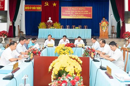 Huyện ủy Châu Thành phát động phong trào thi đua xây dựng 'Chi bộ bốn tốt', 'Đảng bộ cơ sở bốn tốt' giai đoạn 2023-2025