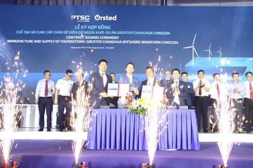 PTSC và Orsted ký hợp đồng cung cấp đế móng cho dự án điện gió ngoài khơi