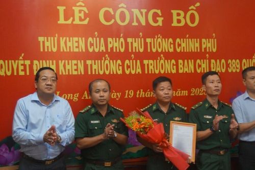 Phó Thủ tướng Chính phủ có Thư khen BĐBP tỉnh Long An về thành tích phòng chống buôn lậu