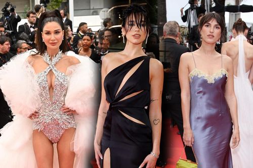 Cannes ngày 4: Dua Lipa 'gánh còng lưng' thảm đỏ, một người vô tư diện váy ngủ