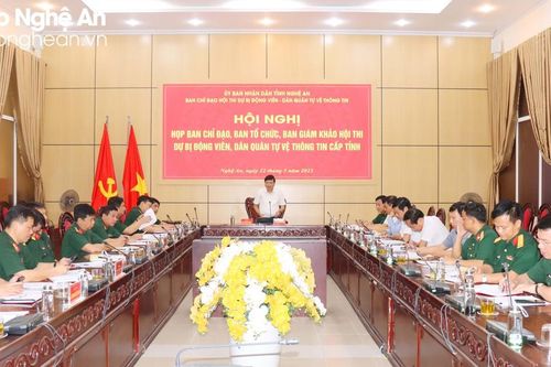 Triển khai công tác chuẩn bị Hội thi Dự bị động viên, Dân quân tự vệ Thông tin cấp tỉnh năm 2023