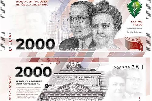 Argentina đưa vào lưu thông tiền giấy mệnh giá mới 2.000 peso