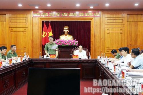 Đoàn kiểm tra số 1 của Đảng ủy Công an trung ương thông qua dự thảo kết luận kiểm tra thực hiện Chỉ thị số 12 của Bộ Chính trị đối với Tỉnh ủy Lạng Sơn