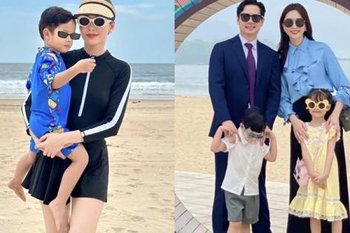 Con trai Hoa hậu Đặng Thu Thảo phổng phao tuổi lên 3, phiên bản nhí của bố