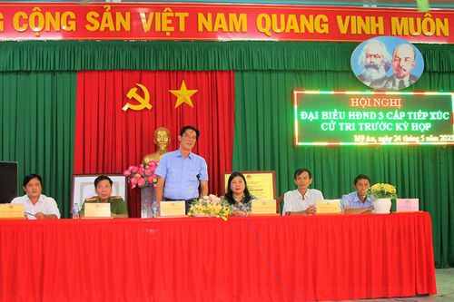 Đại biểu HĐND 3 cấp tiếp xúc cử tri xã Mỹ An và thị trấn Mỹ Luông