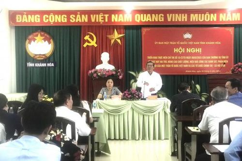 UBMTTQ Việt Nam tỉnh Khánh Hòa: Triển khai Chỉ thị 15 của Ban Thường vụ Tỉnh ủy về công tác giám sát, phản biện xã hội
