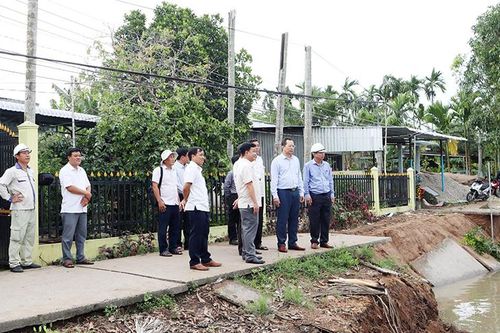 Sóc Trăng khẩn trương khắc phục sạt lở khu vực xây dựng cống âu Rạch Mọp